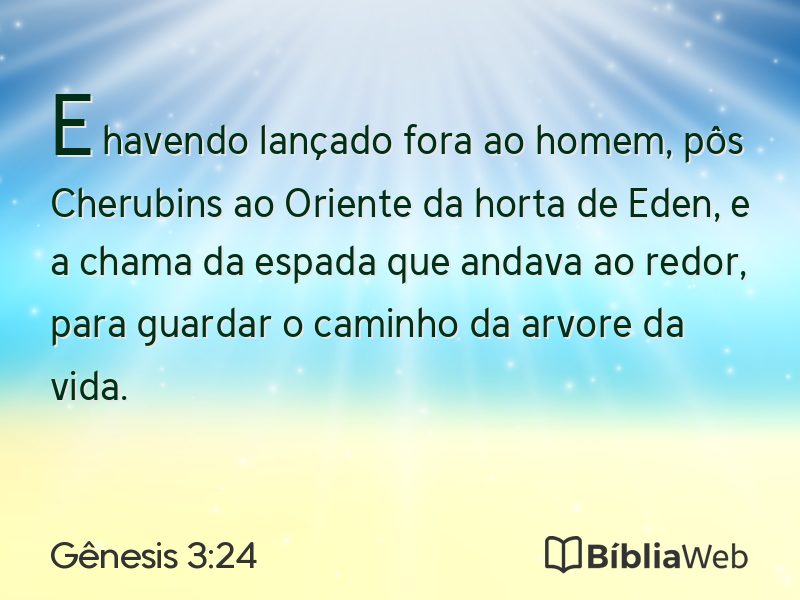 Gênesis 3:24 em imagem para compartilhar