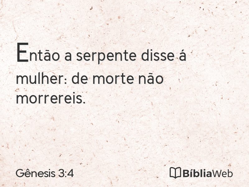 Gênesis 3:4 em imagem para compartilhar