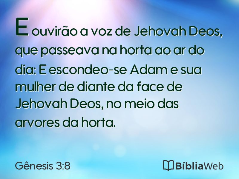Gênesis 3:8 em imagem para compartilhar