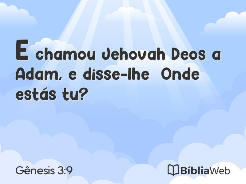 Gênesis 3:9 em imagem para compartilhar