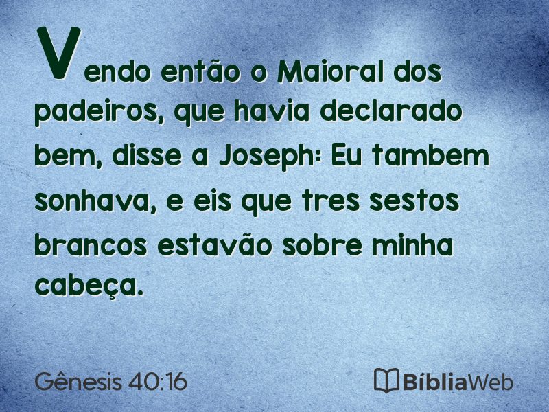 Gênesis 40:16 em imagem para compartilhar