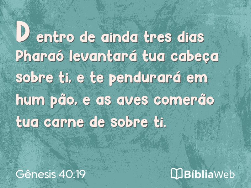 Gênesis 40:19 em imagem para compartilhar