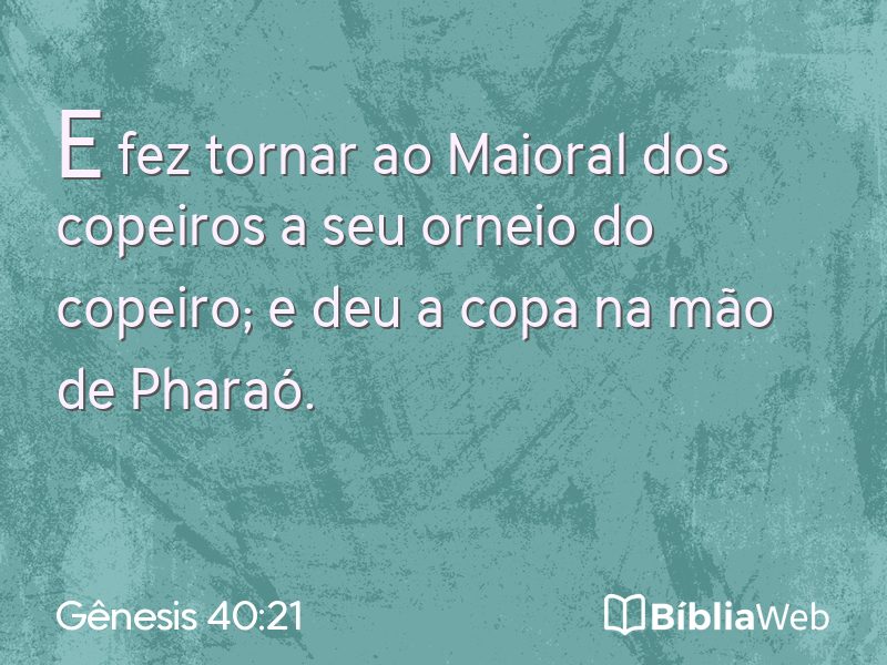 Gênesis 40:21 em imagem para compartilhar
