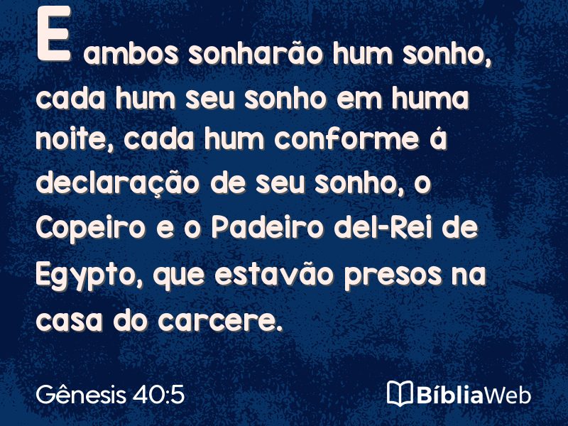 Gênesis 40:5 em imagem para compartilhar