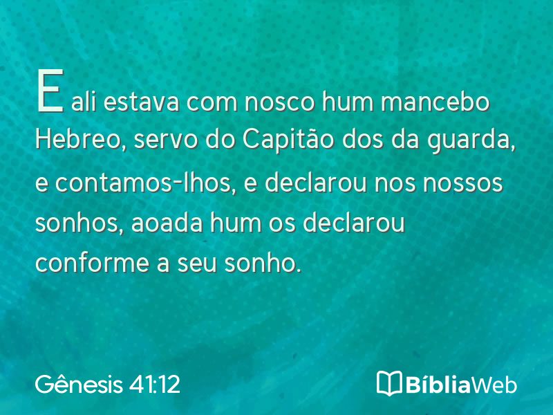 Gênesis 41:12 em imagem para compartilhar