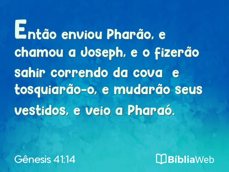 Gênesis 41:14 em imagem para compartilhar