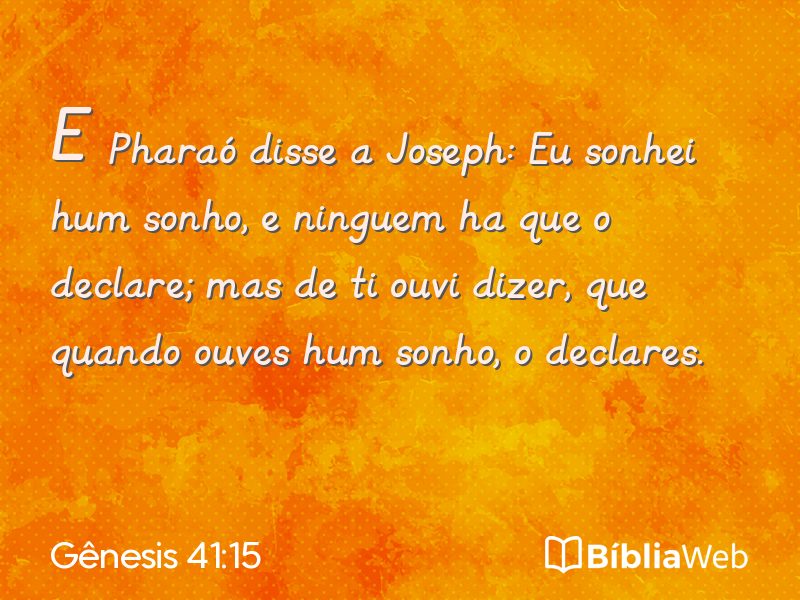 Gênesis 41:15 em imagem para compartilhar