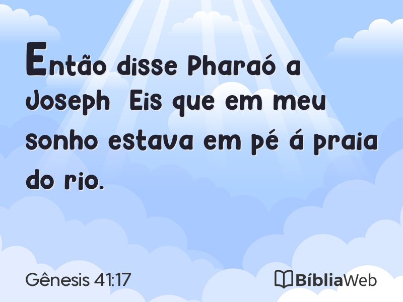 Gênesis 41:17 em imagem para compartilhar