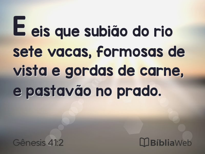 Gênesis 41:2 em imagem para compartilhar