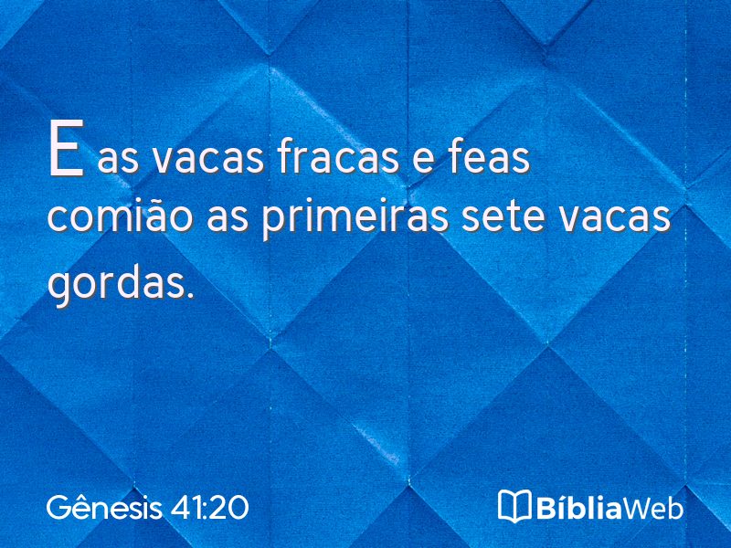 Gênesis 41:20 em imagem para compartilhar