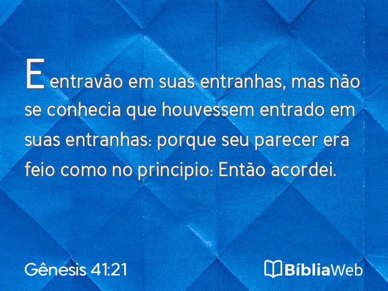 Gênesis 41:21 em imagem para compartilhar