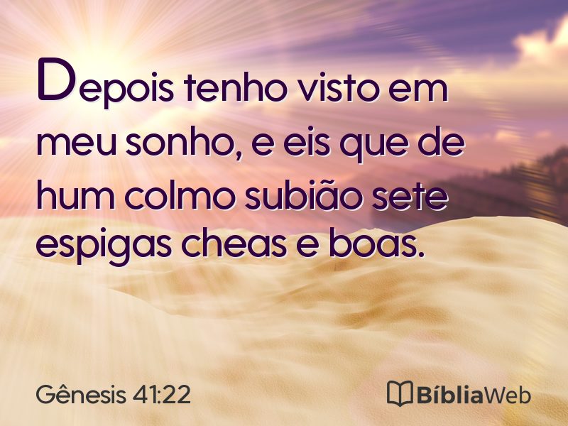 Gênesis 41:22 em imagem para compartilhar