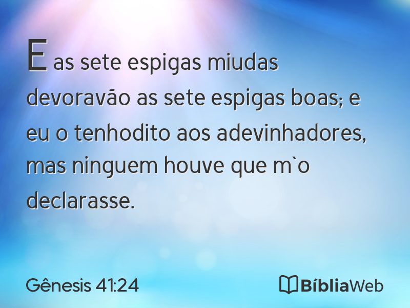 Gênesis 41:24 em imagem para compartilhar