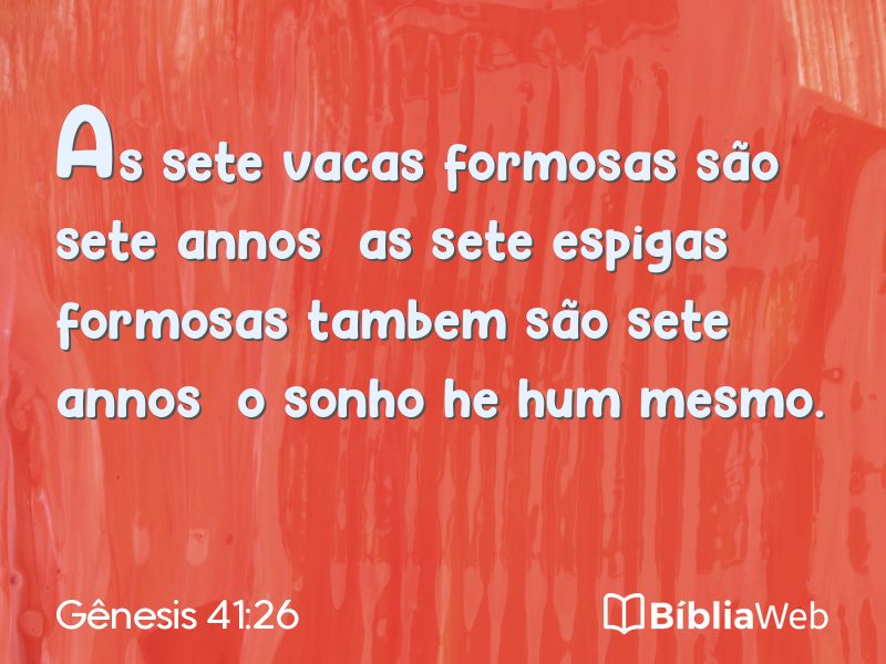 Gênesis 41:26 em imagem para compartilhar