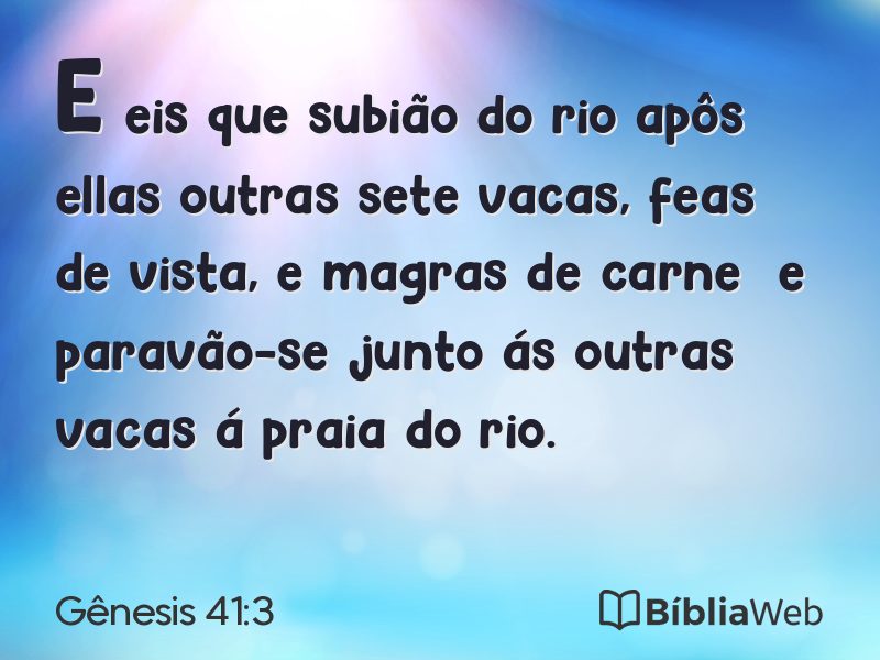Gênesis 41:3 em imagem para compartilhar