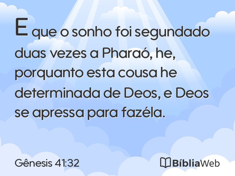 Gênesis 41:32 em imagem para compartilhar