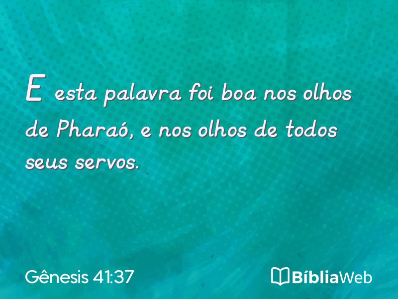Gênesis 41:37 em imagem para compartilhar