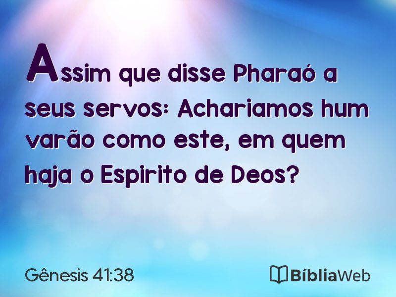 Gênesis 41:38 em imagem para compartilhar