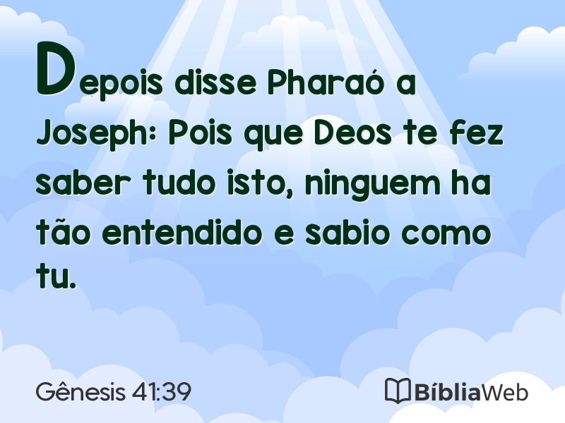 Gênesis 41:39 em imagem para compartilhar