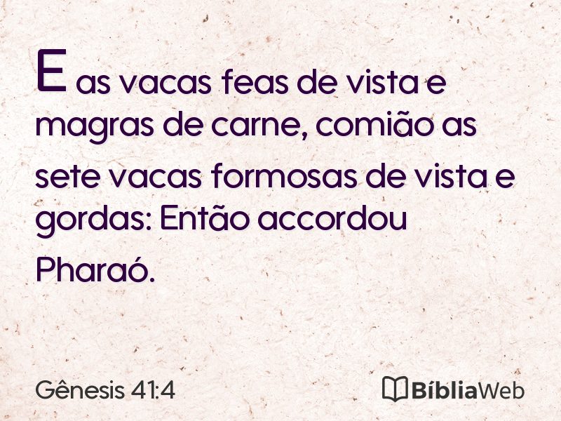 Gênesis 41:4 em imagem para compartilhar