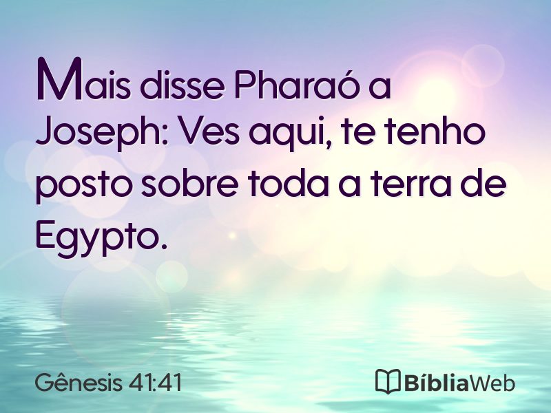 Gênesis 41:41 em imagem para compartilhar