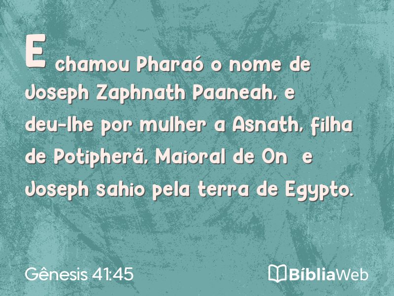 Gênesis 41:45 em imagem para compartilhar