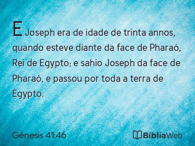 Gênesis 41:46 em imagem para compartilhar