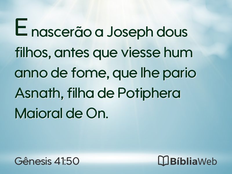 Gênesis 41:50 em imagem para compartilhar