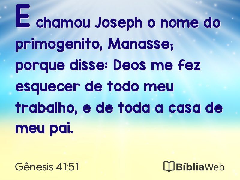 Gênesis 41:51 em imagem para compartilhar
