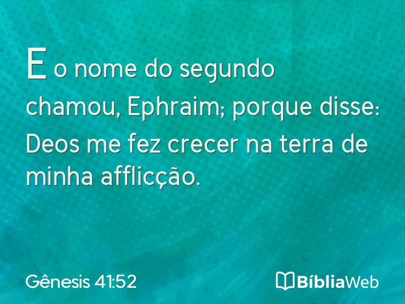 Gênesis 41:52 em imagem para compartilhar