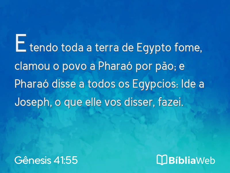 Gênesis 41:55 em imagem para compartilhar