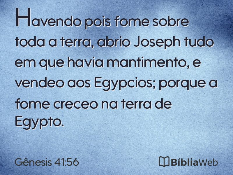 Gênesis 41:56 em imagem para compartilhar