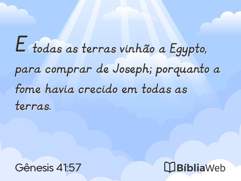 Gênesis 41:57 em imagem para compartilhar