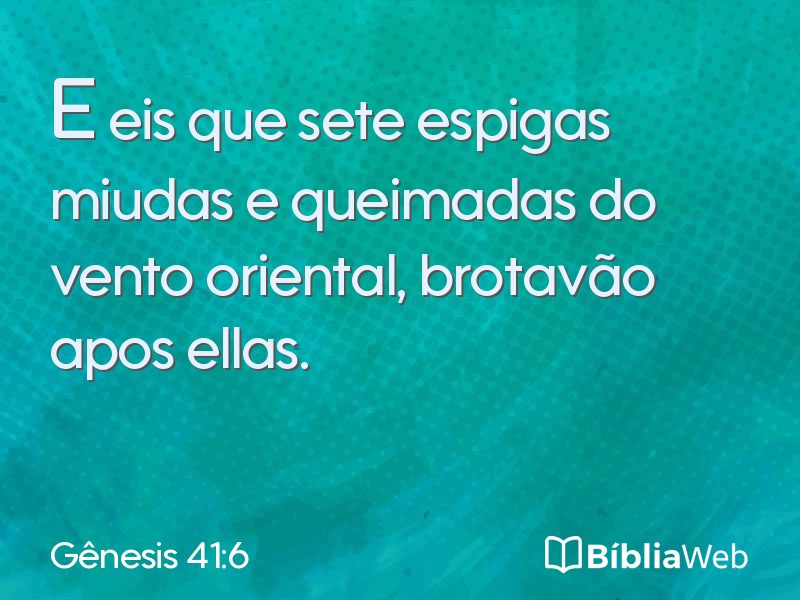 Gênesis 41:6 em imagem para compartilhar