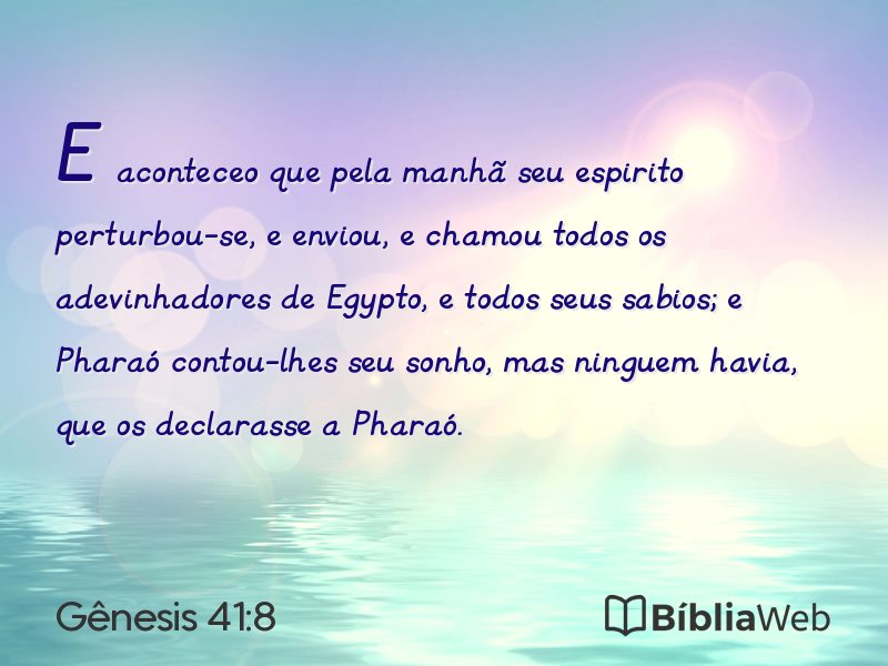 Gênesis 41:8 em imagem para compartilhar