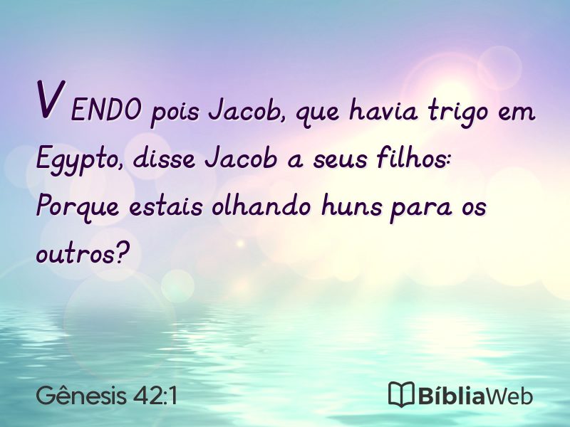 Gênesis 42:1 em imagem para compartilhar