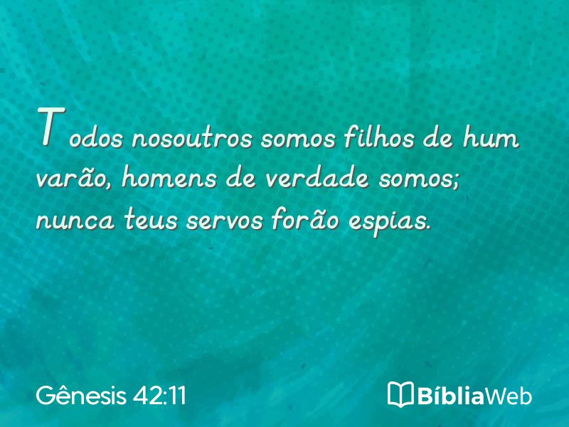 Gênesis 42:11 em imagem para compartilhar