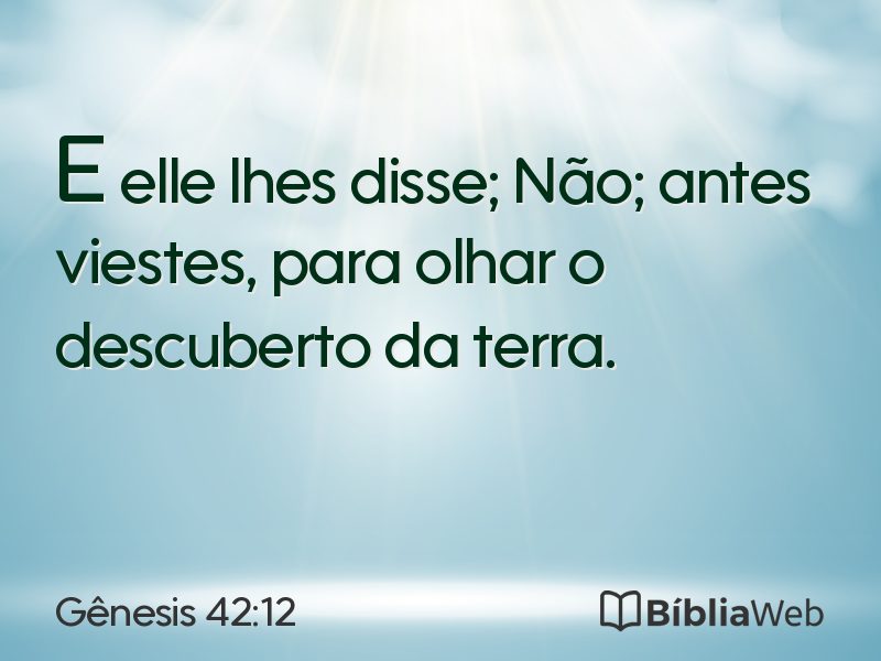 Gênesis 42:12 em imagem para compartilhar