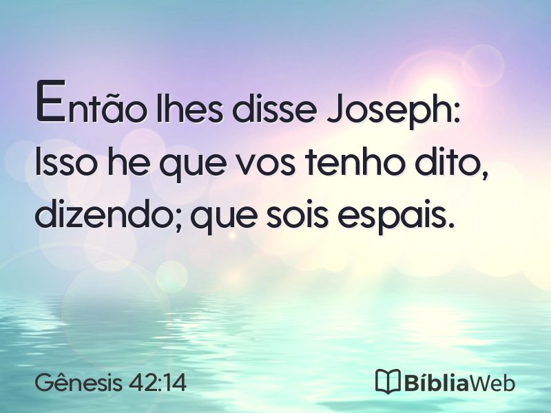 Gênesis 42:14 em imagem para compartilhar