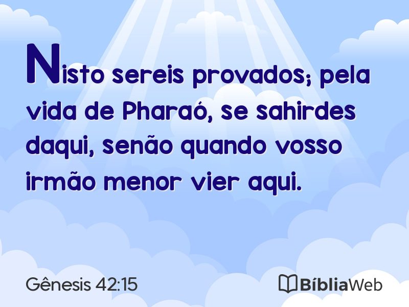 Gênesis 42:15 em imagem para compartilhar