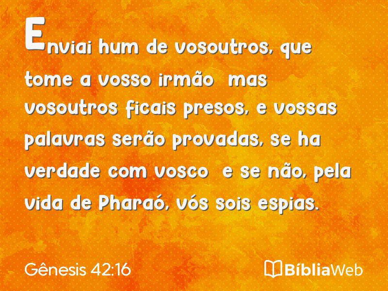 Gênesis 42:16 em imagem para compartilhar