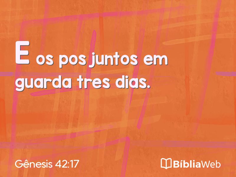 Gênesis 42:17 em imagem para compartilhar