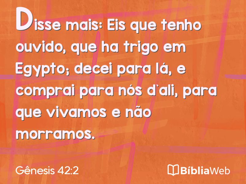 Gênesis 42:2 em imagem para compartilhar