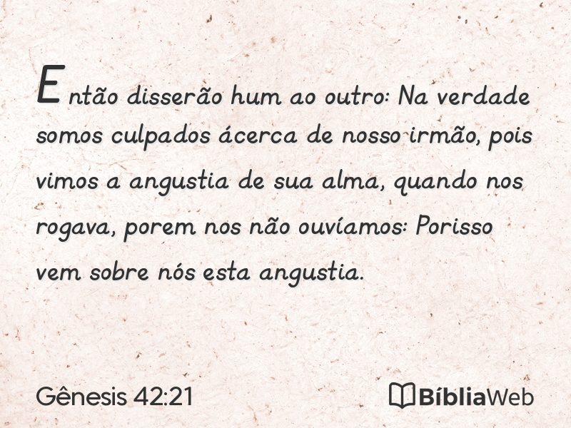 Gênesis 42:21 em imagem para compartilhar