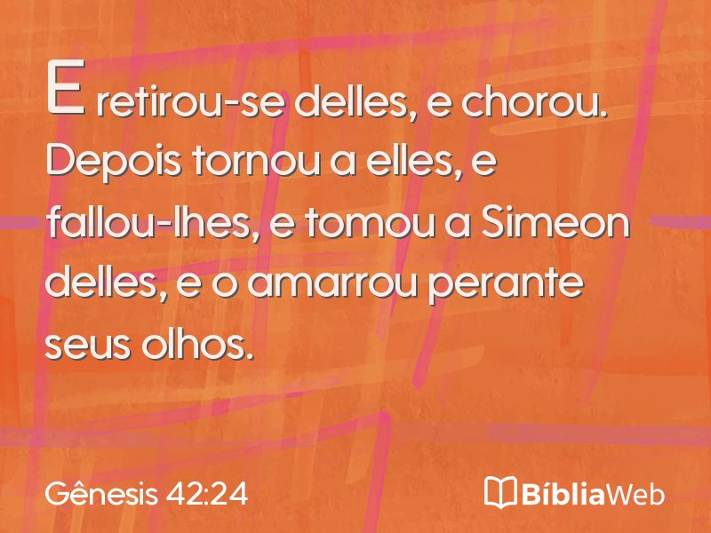 Gênesis 42:24 em imagem para compartilhar