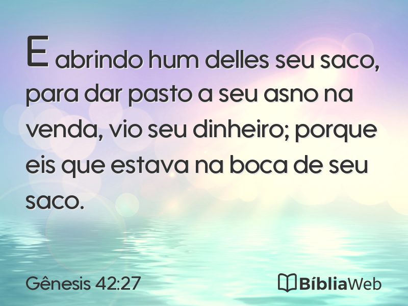Gênesis 42:27 em imagem para compartilhar