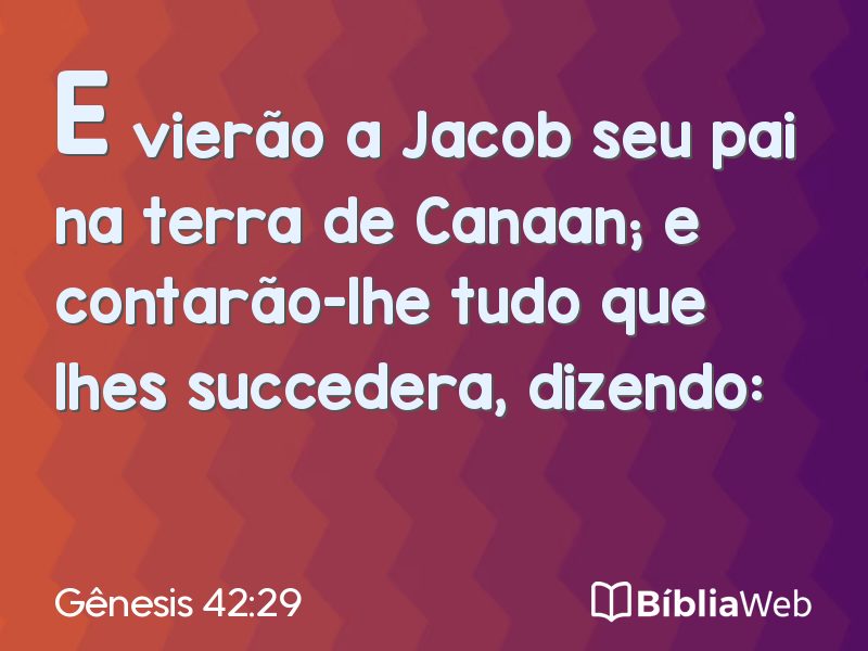 Gênesis 42:29 em imagem para compartilhar