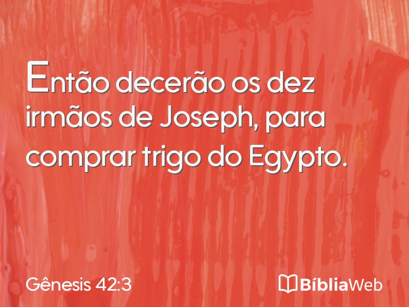 Gênesis 42:3 em imagem para compartilhar
