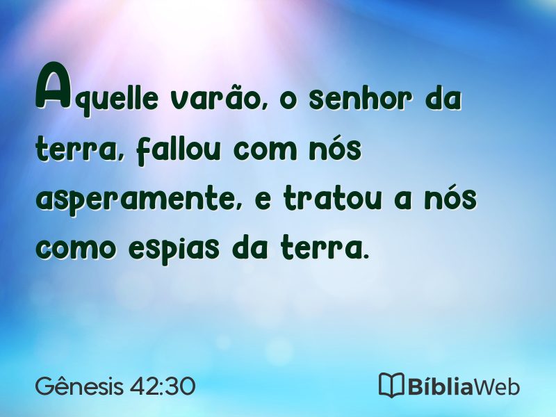 Gênesis 42:30 em imagem para compartilhar