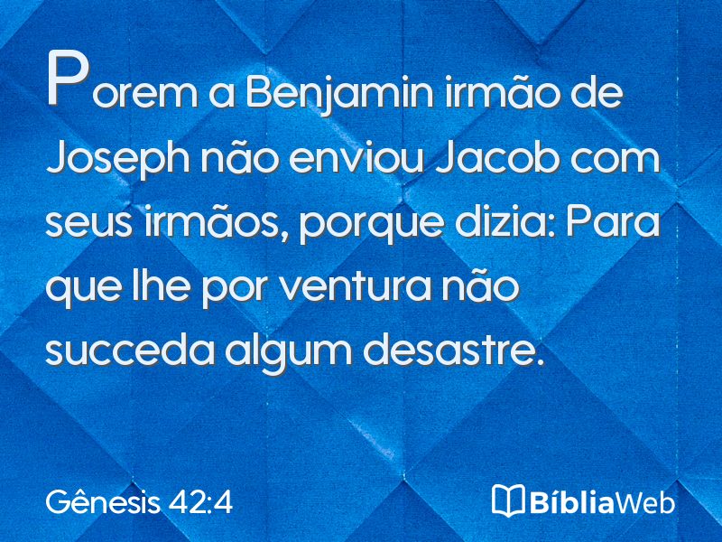 Gênesis 42:4 em imagem para compartilhar